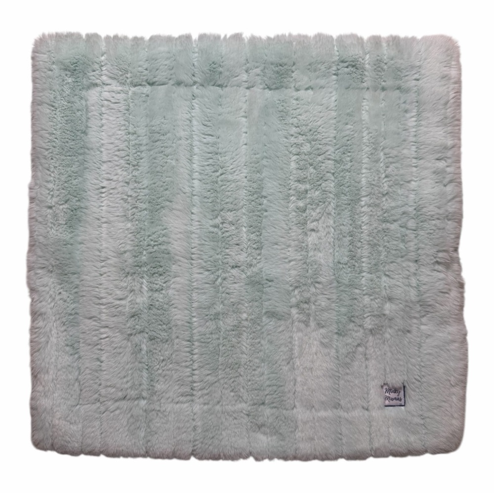 Minky Mamas Baby Lovie Lovey Security Blanket Light Blue 18”x18”